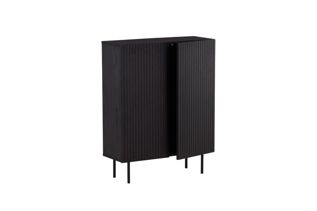 Vind Björkön High Cabinet Storage - Black / Oak/faneer