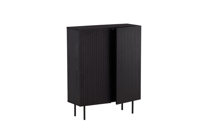 Vind Björkön High Cabinet Storage - Black / Oak/faneer