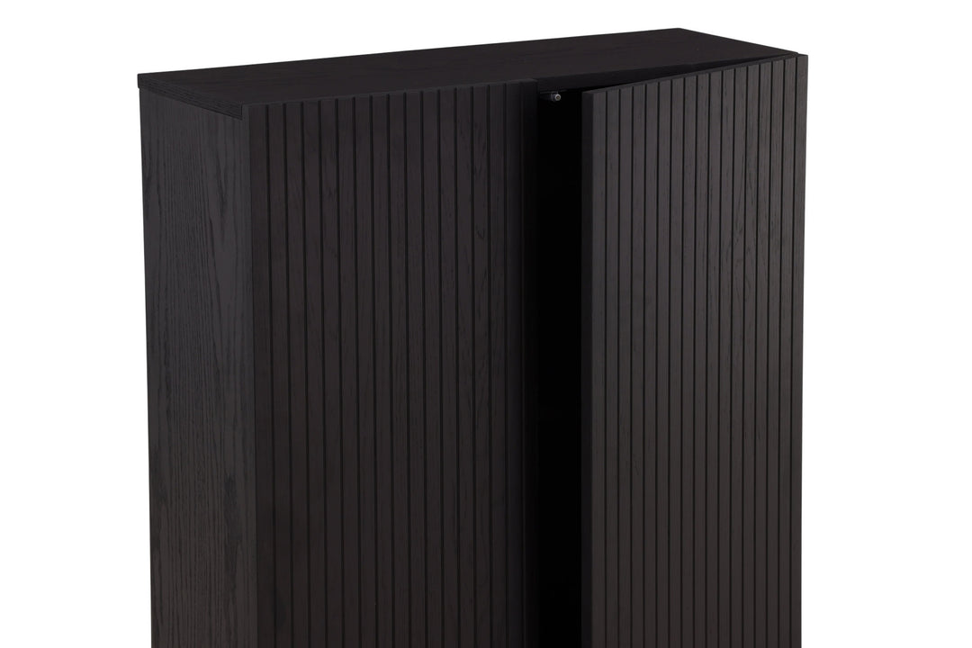 Vind Björkön High Cabinet Storage - Black / Oak/faneer