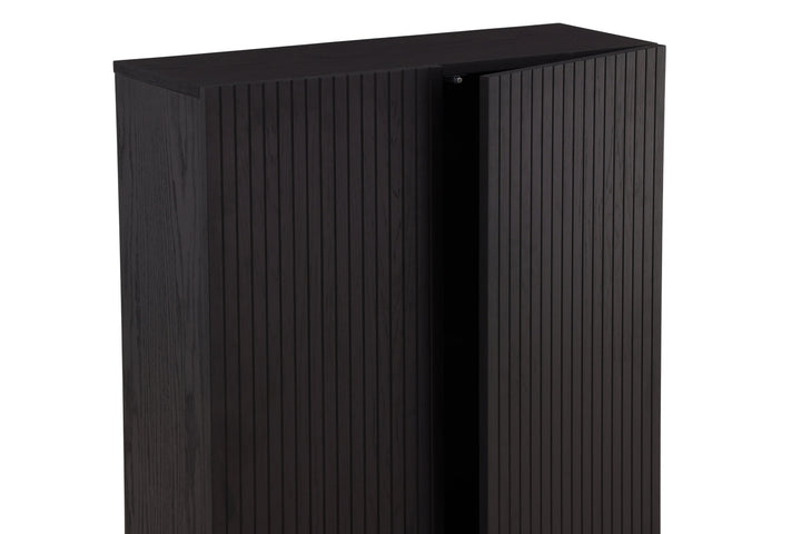 Vind Björkön High Cabinet Storage - Black / Oak/faneer