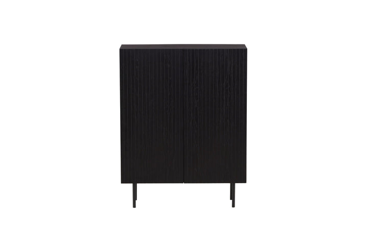 Vind Björkön High Cabinet Storage - Black / Oak/faneer