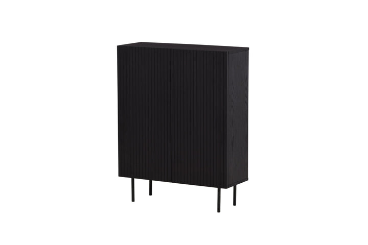 Vind Björkön High Cabinet Storage - Black / Oak/faneer