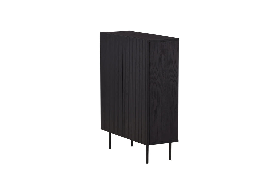 Vind Björkön High Cabinet Storage - Black / Oak/faneer