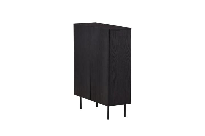 Vind Björkön High Cabinet Storage - Black / Oak/faneer