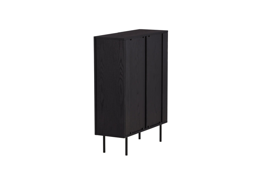 Vind Björkön High Cabinet Storage - Black / Oak/faneer