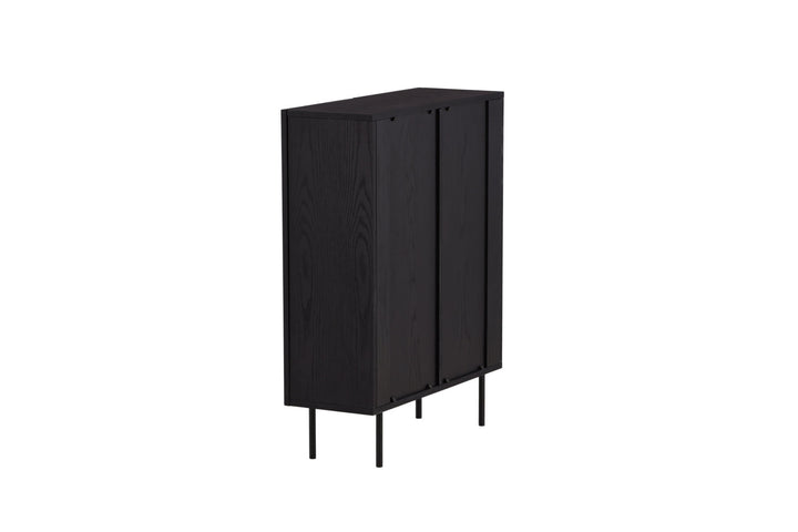 Vind Björkön High Cabinet Storage - Black / Oak/faneer