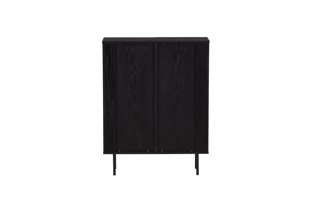 Vind Björkön High Cabinet Storage - Black / Oak/faneer