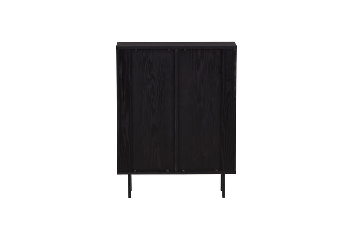 Vind Björkön High Cabinet Storage - Black / Oak/faneer