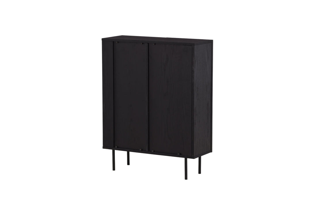 Vind Björkön High Cabinet Storage - Black / Oak/faneer