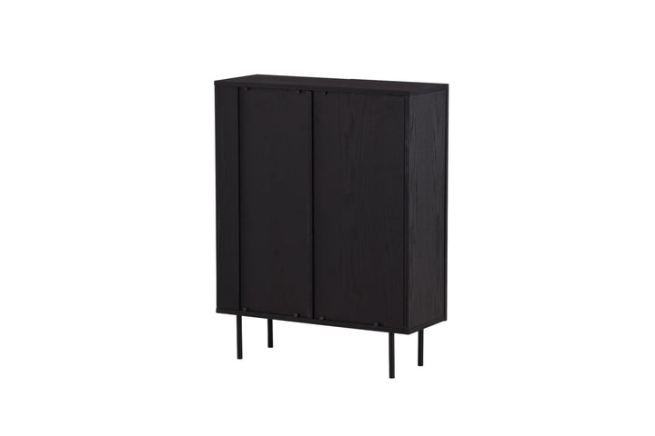 Vind Björkön High Cabinet Storage - Black / Oak/faneer