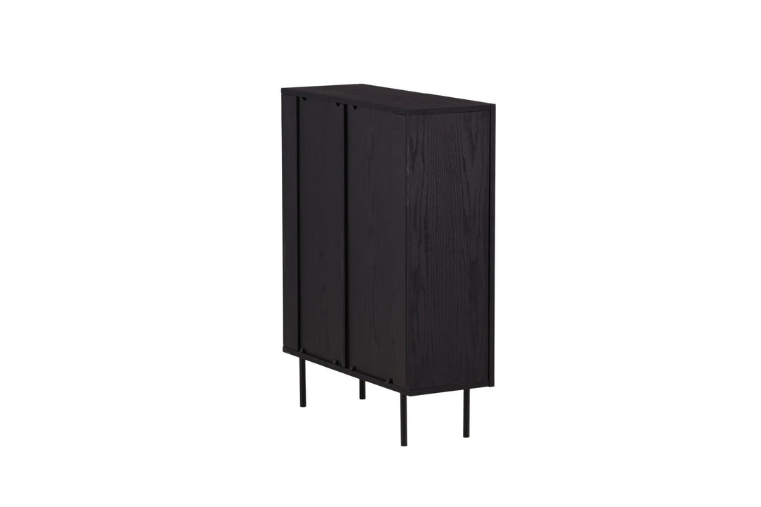 Vind Björkön High Cabinet Storage - Black / Oak/faneer