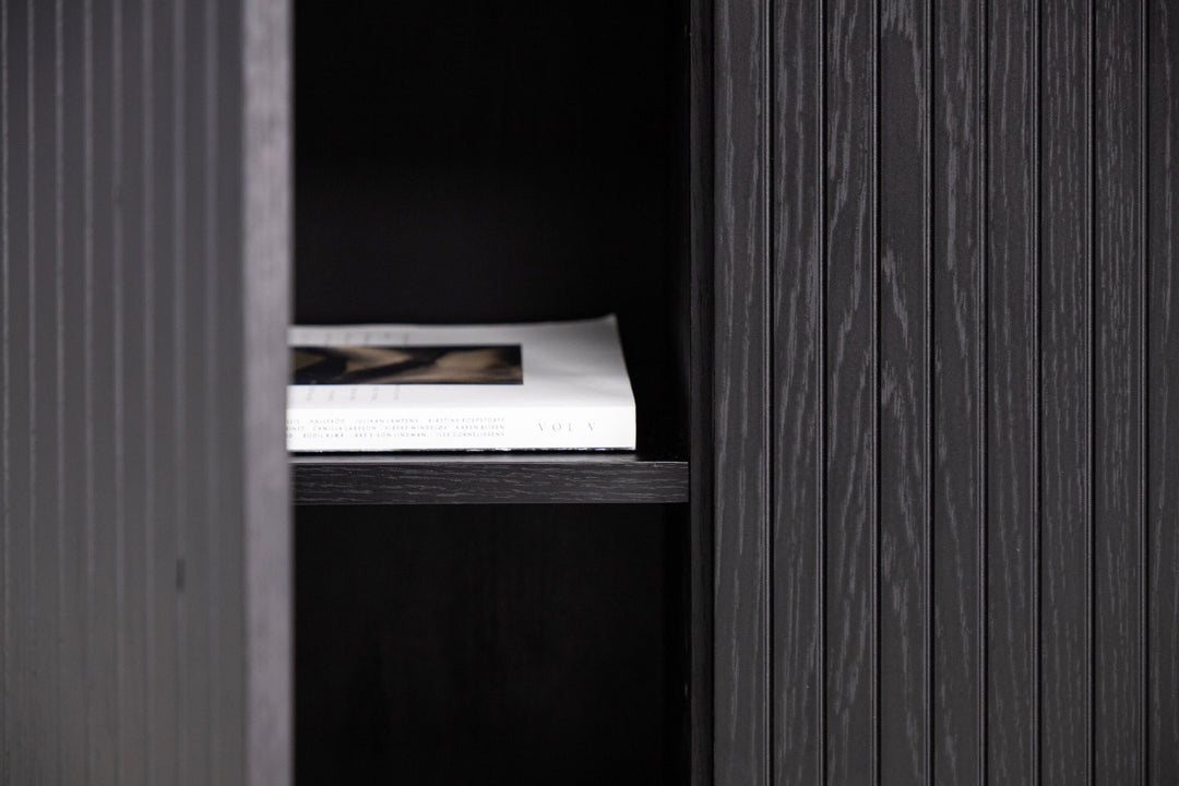 Vind Björkön High Cabinet Storage - Black / Oak/faneer
