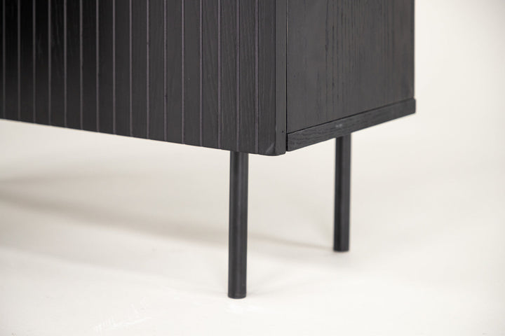 Vind Björkön High Cabinet Storage - Black / Oak/faneer