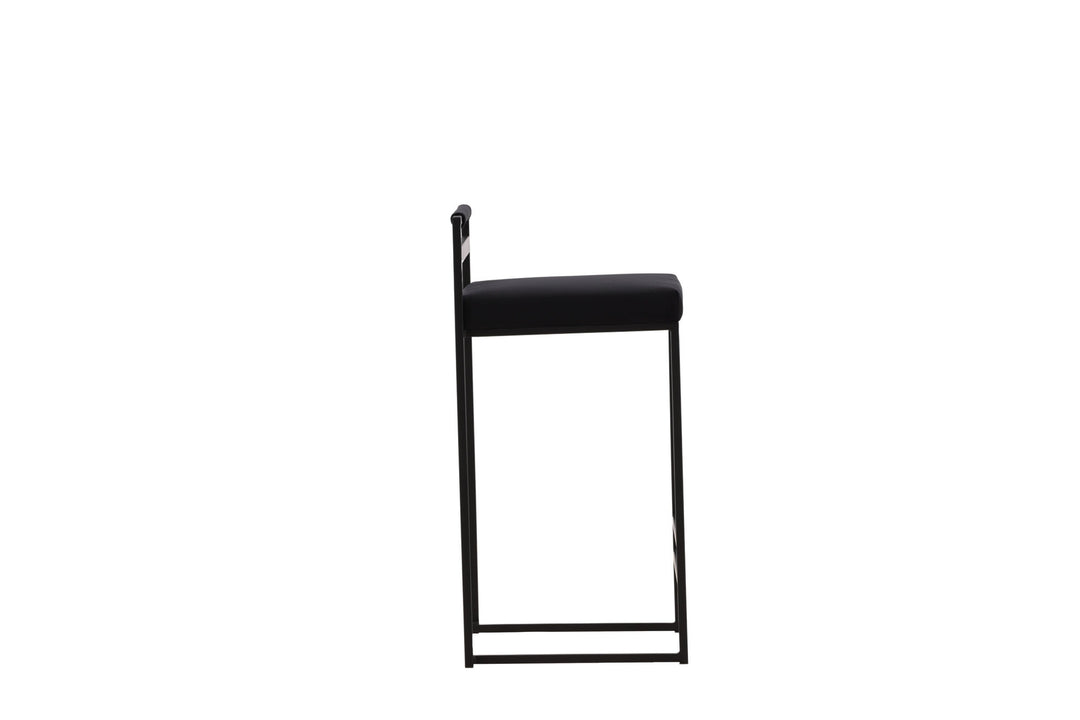 Venture Home Opelika Bar Chair 2-pack - Black / Black Velvet