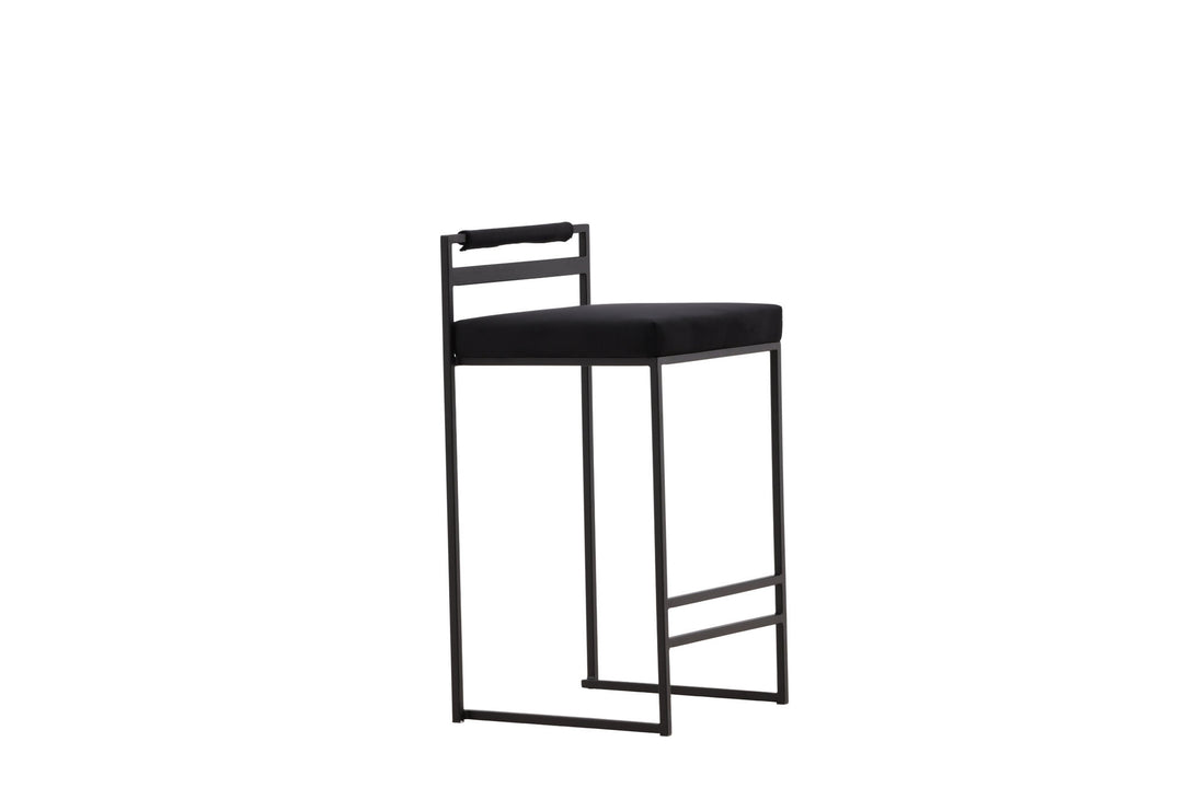 Venture Home Opelika Bar Chair 2-pack - Black / Black Velvet