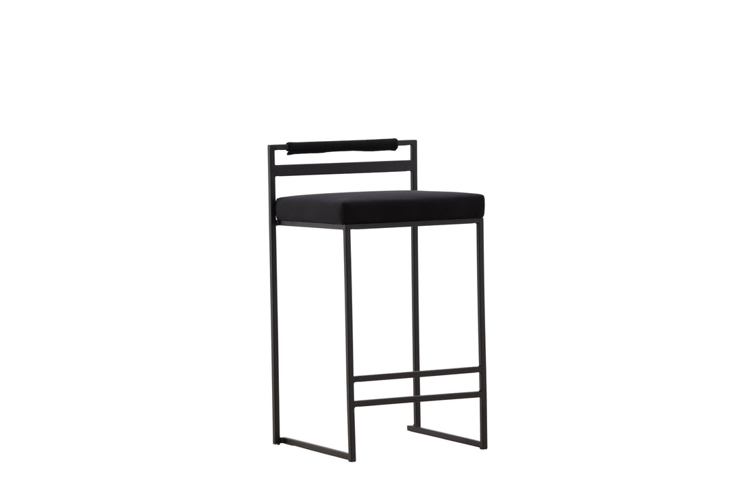 Venture Home Opelika Bar Chair 2-pack - Black / Black Velvet
