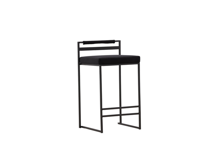 Venture Home Opelika Bar Chair 2-pack - Black / Black Velvet