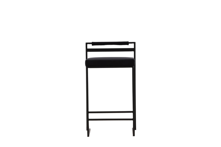 Venture Home Opelika Bar Chair 2-pack - Black / Black Velvet