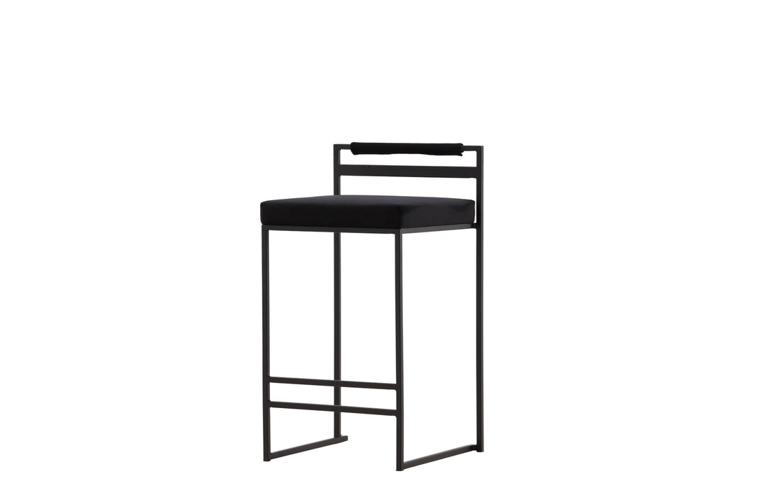 Venture Home Opelika Bar Chair 2-pack - Black / Black Velvet