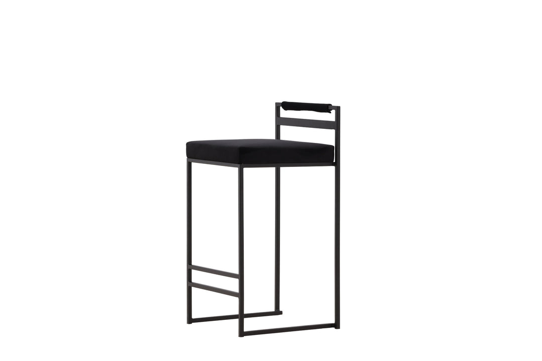 Venture Home Opelika Bar Chair 2-pack - Black / Black Velvet