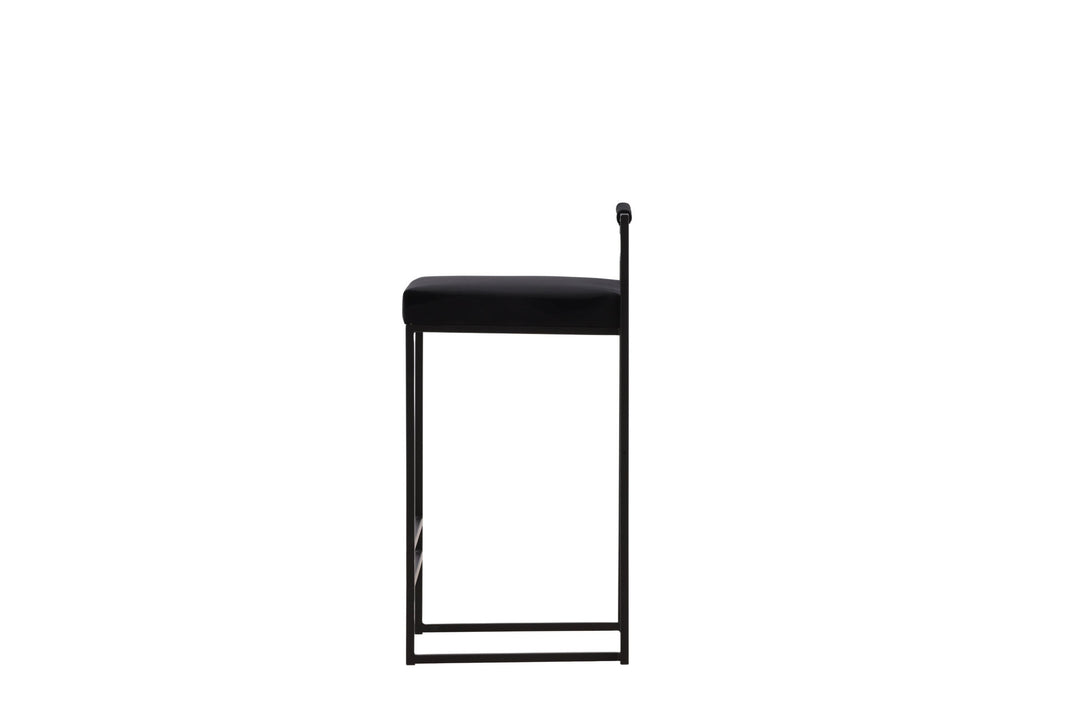 Venture Home Opelika Bar Chair 2-pack - Black / Black Velvet