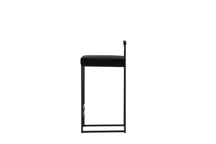 Venture Home Opelika Bar Chair 2-pack - Black / Black Velvet