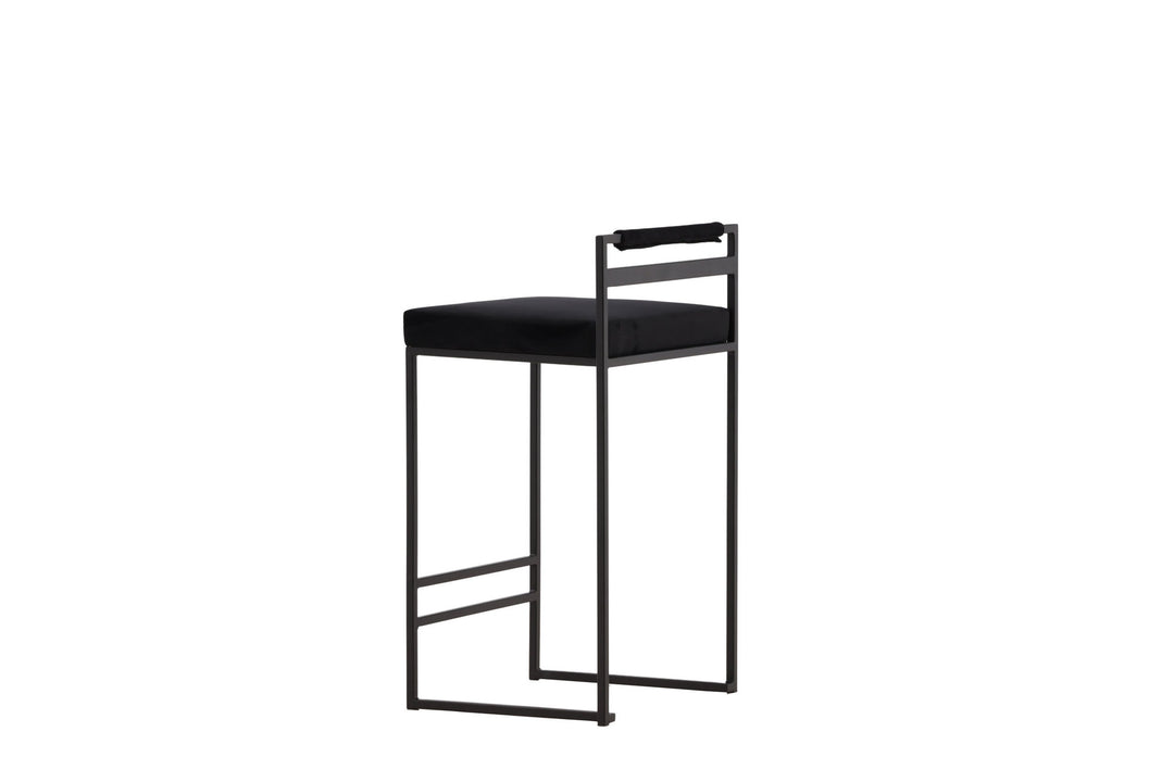 Venture Home Opelika Bar Chair 2-pack - Black / Black Velvet