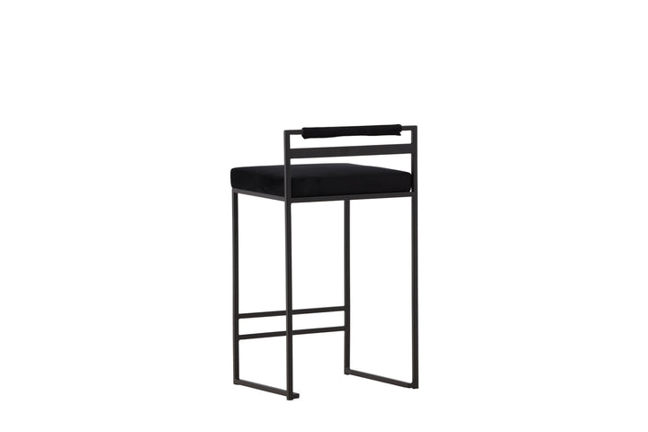Venture Home Opelika Bar Chair 2-pack - Black / Black Velvet