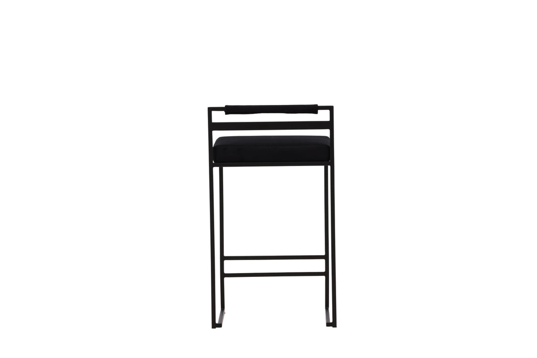 Venture Home Opelika Bar Chair 2-pack - Black / Black Velvet