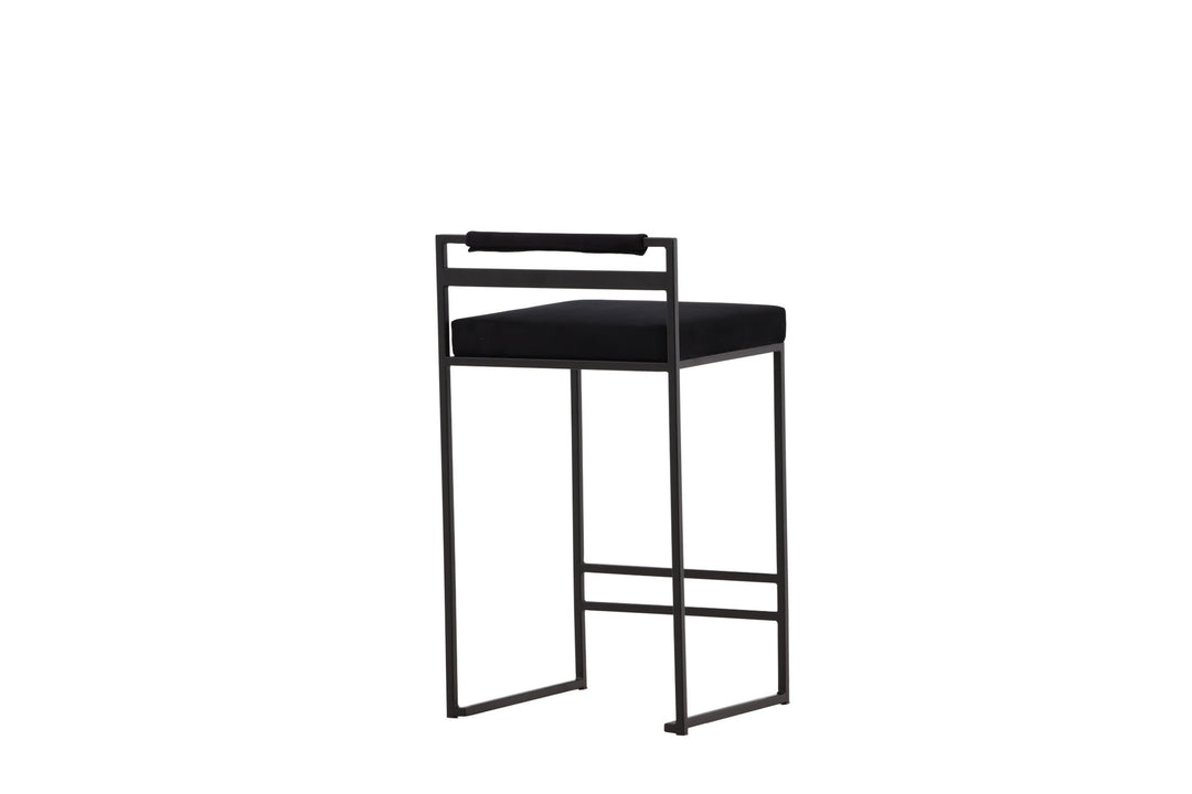 Venture Home Opelika Bar Chair 2-pack - Black / Black Velvet