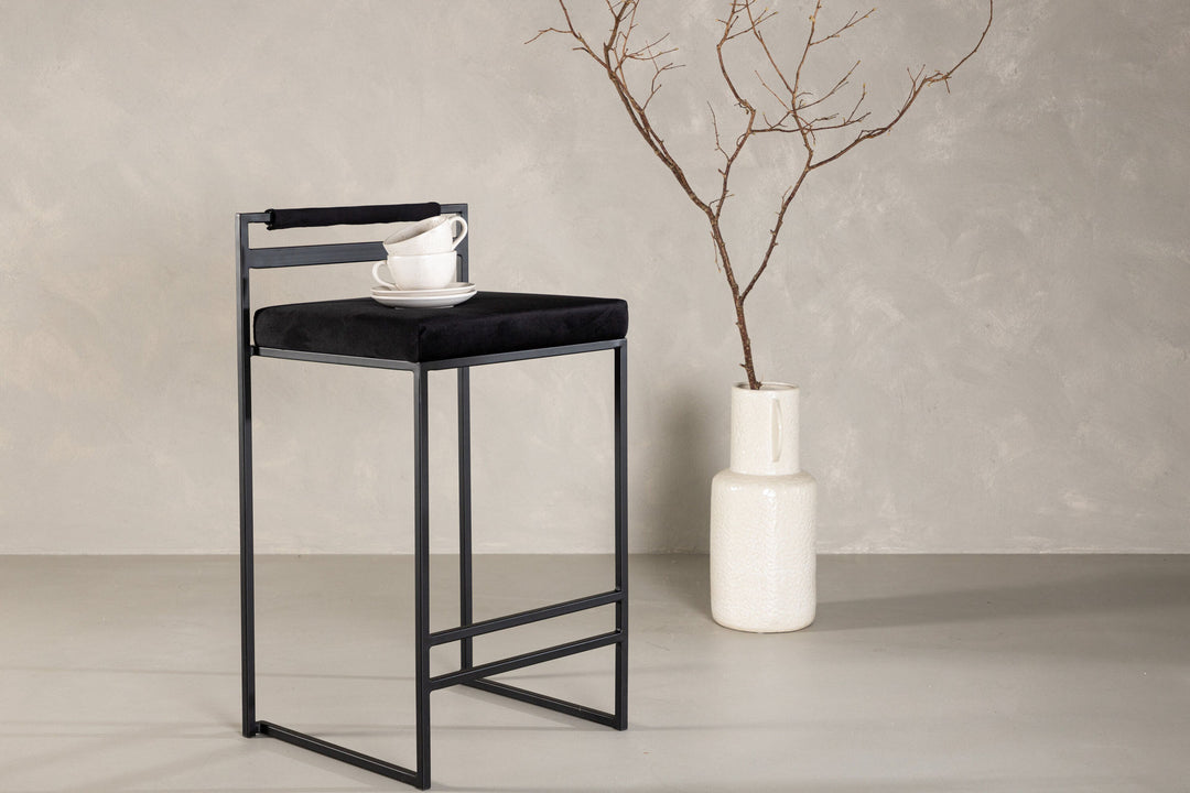 Venture Home Opelika Bar Chair 2-pack - Black / Black Velvet