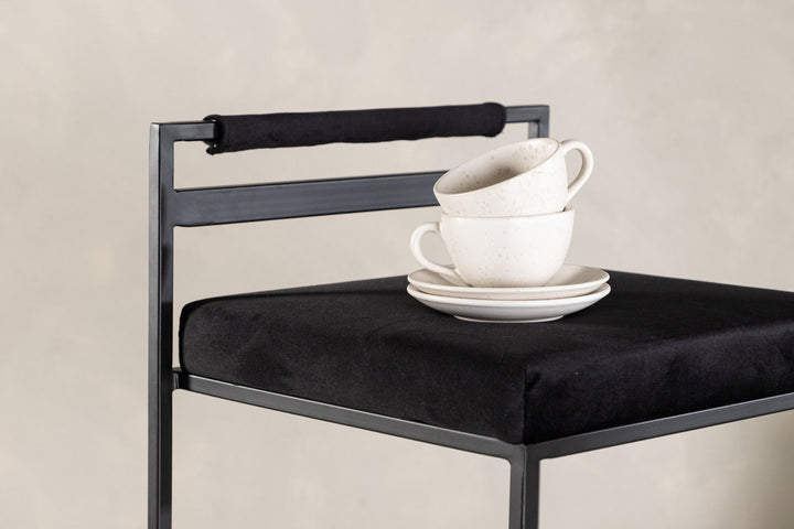Venture Home Opelika Bar Chair 2-pack - Black / Black Velvet