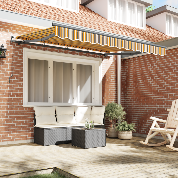 Utrækkelig Markise Gul 350 x 200 cm Stof