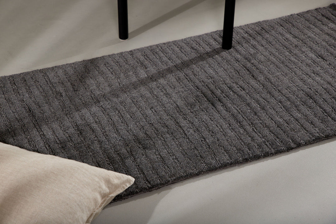 Venture Home Milton Wool/polyester/cotton - 200*70- -Rectangular-Dark grey