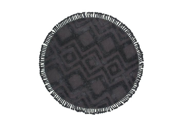 Venture Home Hilma Cotton - 200*200- -Round-Dark grey