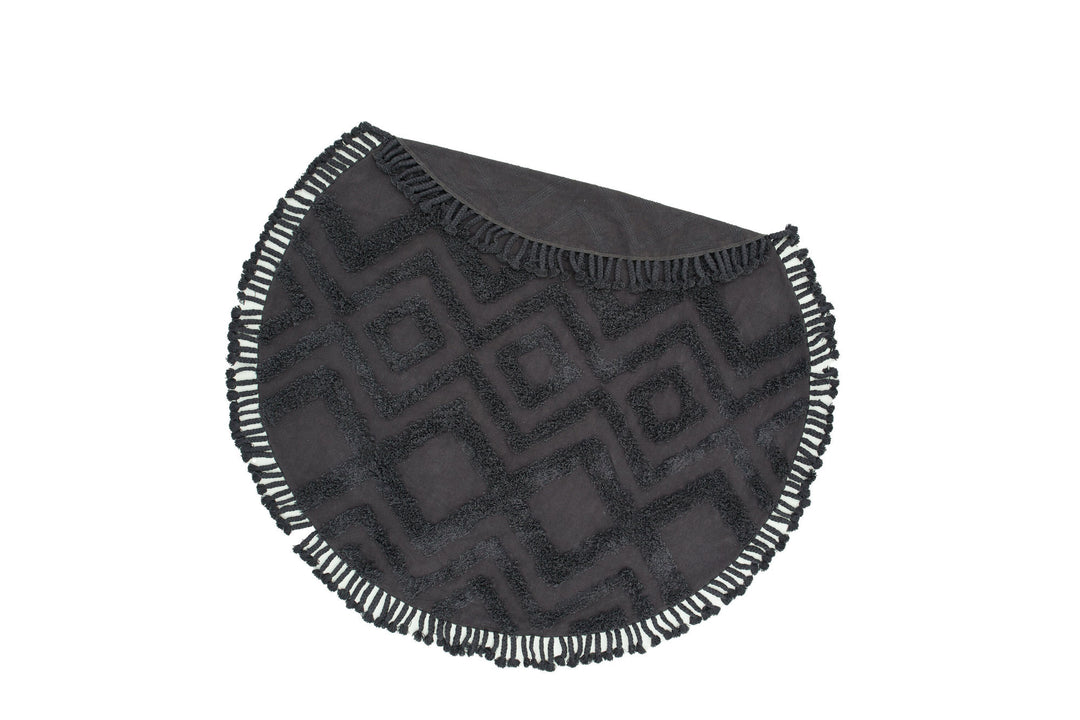 Venture Home Hilma Cotton - 200*200- -Round-Dark grey