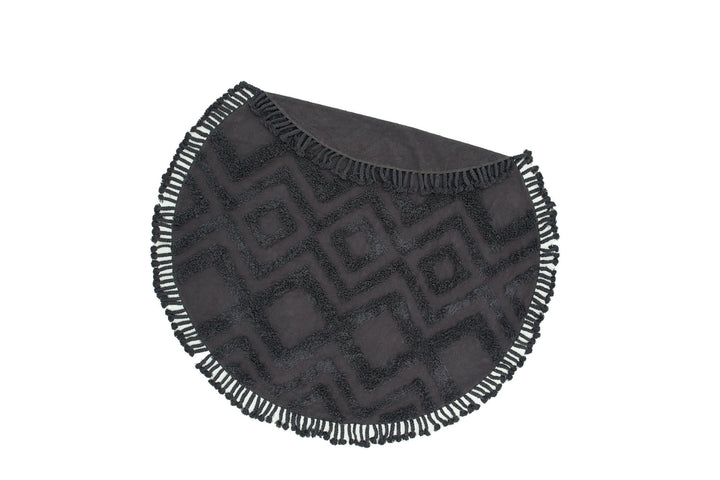 Venture Home Hilma Cotton - 200*200- -Round-Dark grey
