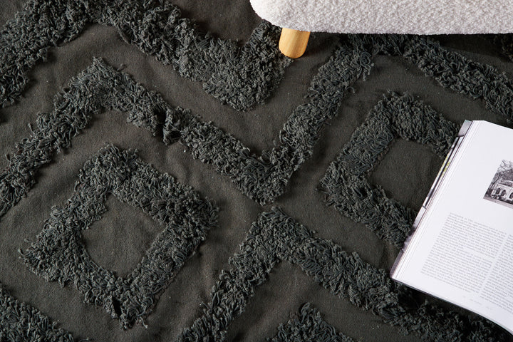 Venture Home Hilma Cotton - 200*200- -Round-Dark grey