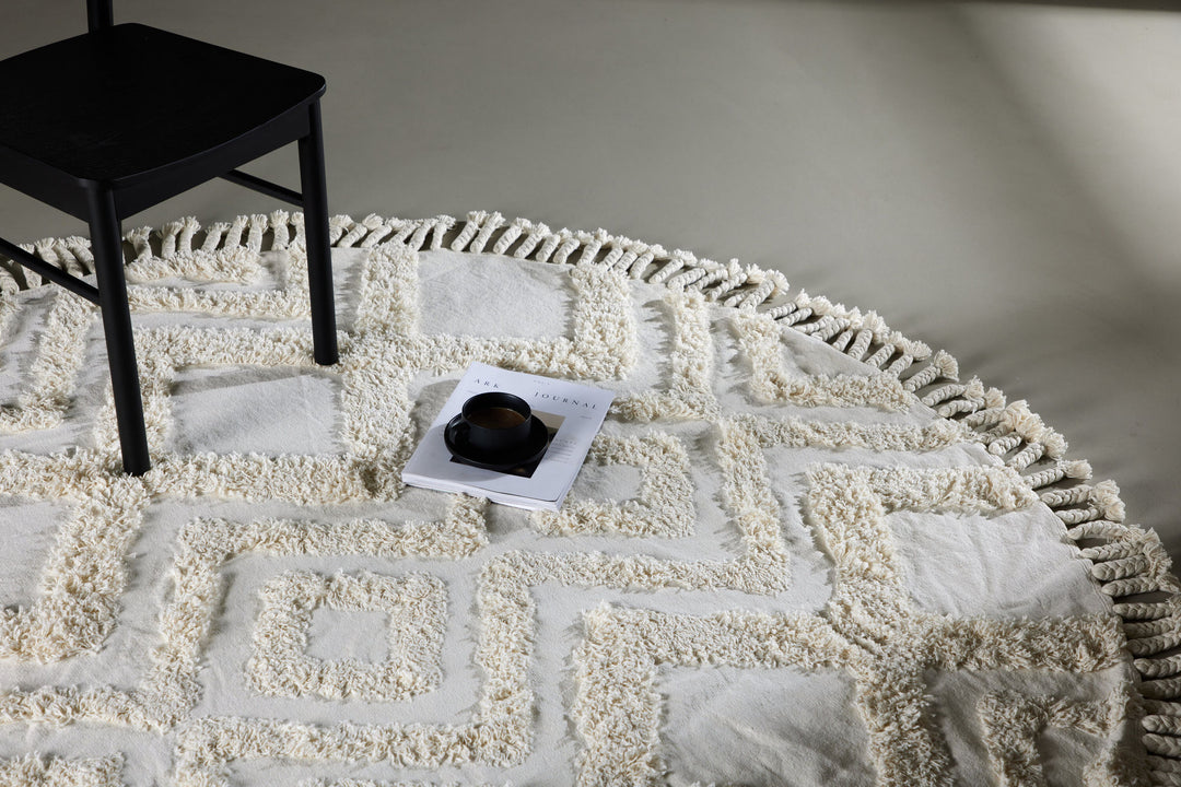Venture Home Hilma Cotton - 200*200- -Round-White