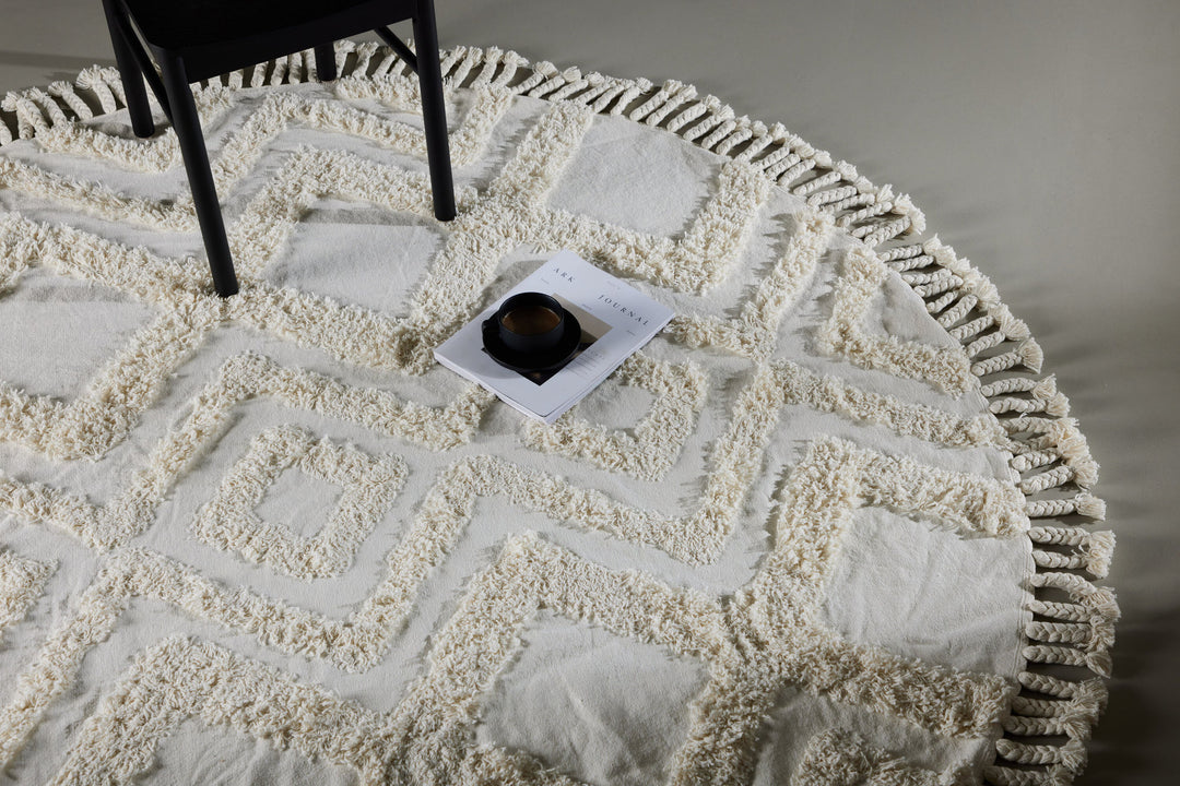 Venture Home Hilma Cotton - 200*200- -Round-White