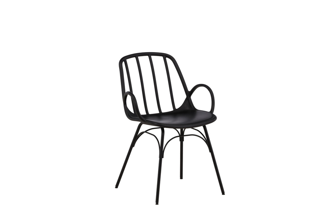 Venture Home Dyrön Dining Chair 2-pack - Black Polypropylene