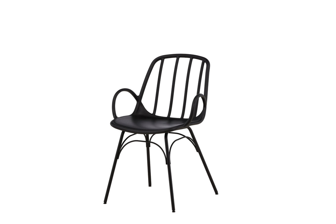 Venture Home Dyrön Dining Chair 2-pack - Black Polypropylene