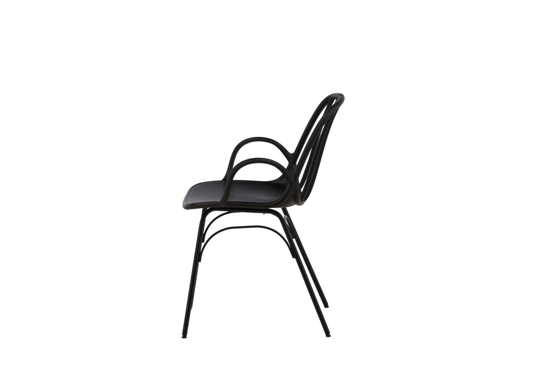Venture Home Dyrön Dining Chair 2-pack - Black Polypropylene