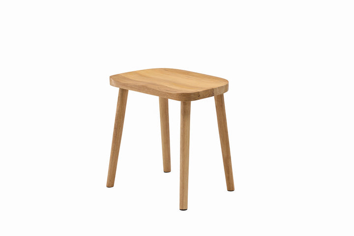 Vind Orust Pouf - Whitewash / Wood