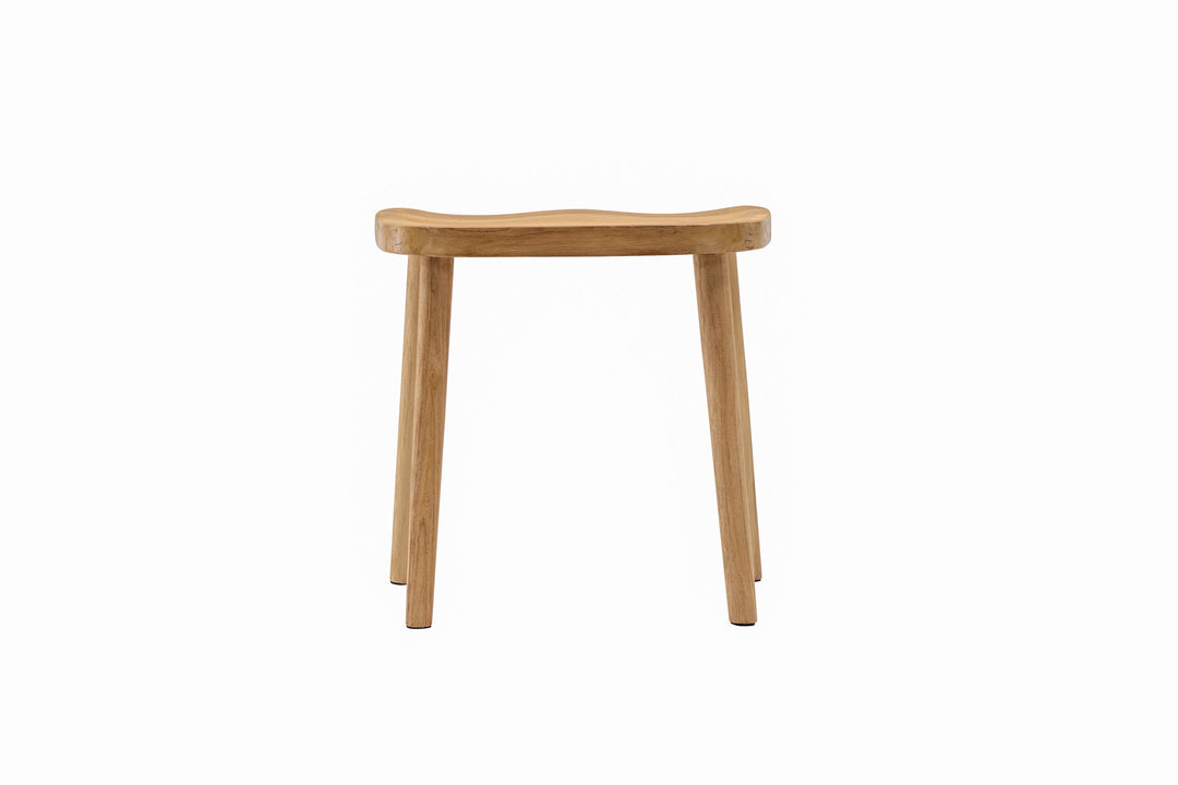 Vind Orust Pouf - Whitewash / Wood