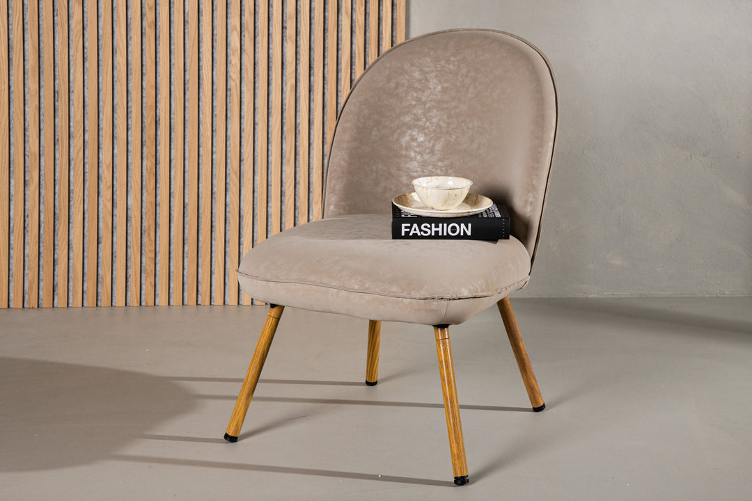 Venture Home Polar Single Sofa - Oaklook / Beige PU