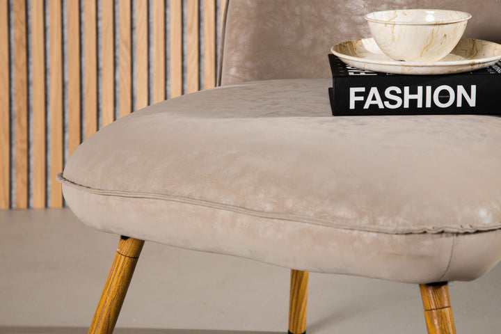 Venture Home Polar Single Sofa - Oaklook / Beige PU