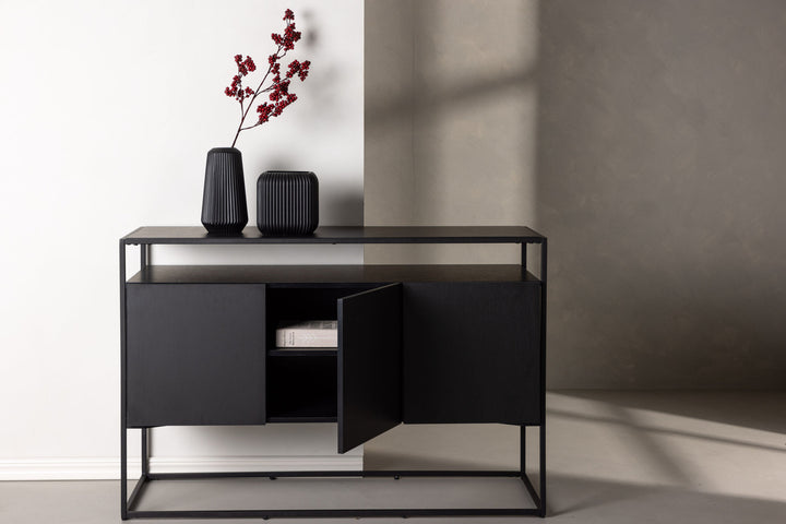 Venture Home Kingsport Storage - Black / Smoked Black MDF