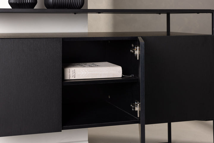 Venture Home Kingsport Storage - Black / Smoked Black MDF