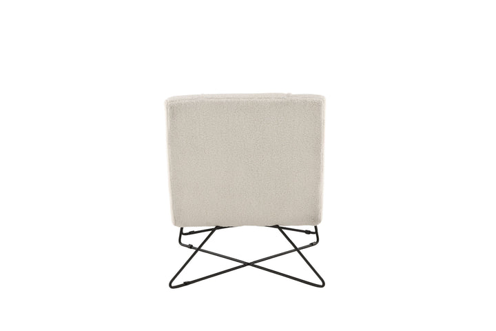 Venture Home Laconia Single Sofa - Matte black / White Teddy